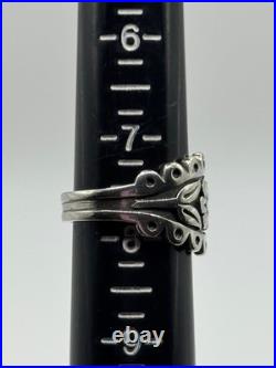 Retired James Avery Flower Sterling Silver Ring