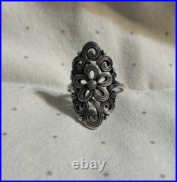 Retired James Avery Full Bloom Tracery Ring