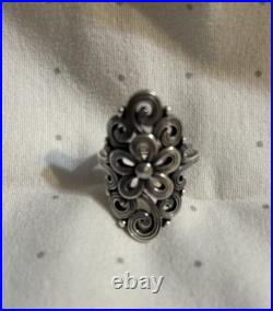 Retired James Avery Full Bloom Tracery Ring
