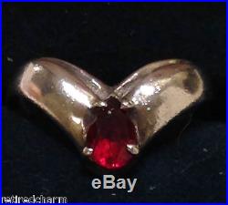 Retired James Avery GARNET RING Apogaean Teardrop Pear Shape Silver Size 4.5