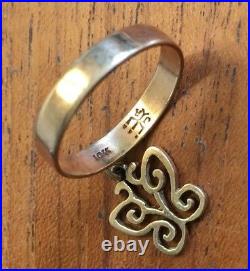 Retired James Avery Gold Butterfly Charm Ring Size 7.5 Beautiful Buy It Now