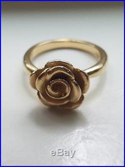Retired James Avery Gold Rose Blossom ring