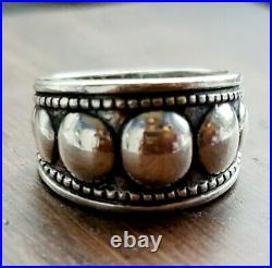 Retired James Avery Graduated Bead Ring Vintage Size 6 Neat Piece