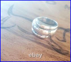 Retired James Avery HEAVY Vintage Sterling Silver 3 Row Wrap Ring NEAT! Abt 12gr