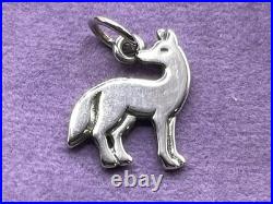 Retired James Avery HTF Coyote Charm Uncut Ring Sterling Silver