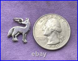 Retired James Avery HTF Coyote Charm Uncut Ring Sterling Silver