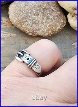 Retired James Avery Hammered Buckle Ring Size 6