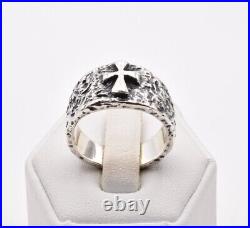 Retired James Avery Hammered Cross Solid Sterling Silver 925 Ring Size 7.5