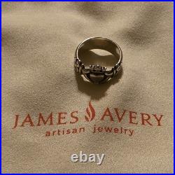 Retired James Avery Heart Crown Claddagh Ring Size 7