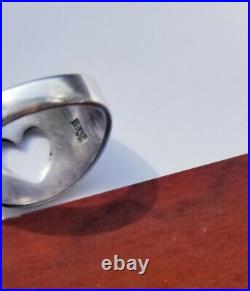 Retired James Avery Heart Cut Out Ring Sterling Silver