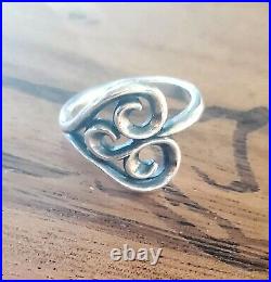 Retired James Avery Heart Scroll Ring Size 7 NEAT Ring! With JA Box/Pouch