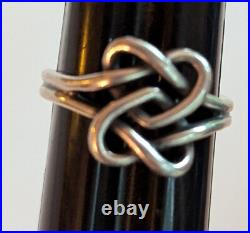 Retired James Avery Hearts Ring Sterling Silver Signed Intertwined Double 7.25