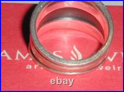 Retired James Avery Heavy Sterling Silver Triple Segment Domed Ring- Size 9