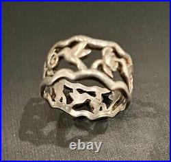 Retired James Avery Hummingbird Eternity Ring RARE Sterling Silver size 6.5