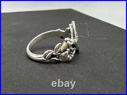 Retired James Avery Hummingbird & Flowers Sterling Silver Ring Size 6.5 Artisan