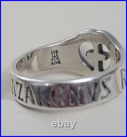 Retired James Avery Jesus Nazarene Ring Sterling Silver Size 7
