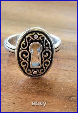 Retired James Avery Journey Ring Size 8 Bronze and Sterling Silver BEAUTIFUL