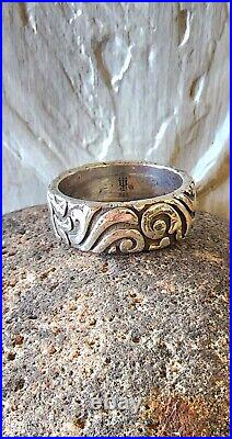 Retired James Avery Kai Band Wave Ring Vintage Size 8.5 NEAT! With JA Box