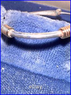 Retired James Avery Kalahari Hoop Earrngs 14kt and. 925 + JA Box