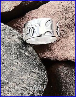Retired James Avery La Paloma Dove and Flower Ring Size 7