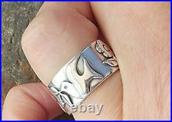 Retired James Avery La Paloma Dove and Flower Ring Size 7