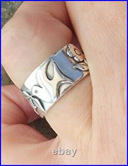 Retired James Avery La Paloma Dove and Flower Ring Size 7
