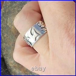Retired James Avery La Paloma Dove and Flower Ring Size 7