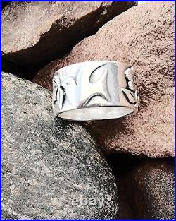 Retired James Avery La Paloma Dove and Flower Ring Size 7