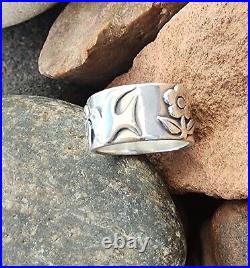 Retired James Avery La Paloma Dove and Flower Ring Size 7