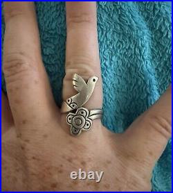 Retired James Avery La Paloma Long Wrap Bird Ring