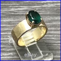 Retired James Avery Lab-Created Emerald Julietta Ring Sz 5 1/2 14K Gold