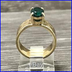 Retired James Avery Lab-Created Emerald Julietta Ring Sz 5 1/2 14K Gold