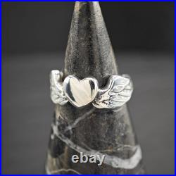 Retired James Avery Let Love Soar Sterling Silver Ring Size 4 3/4