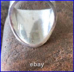 Retired James Avery Long Hammered Ring HEAVY 14.3 Gr SIZE 8.5