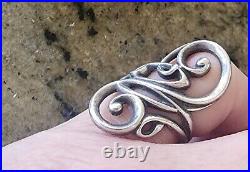 Retired James Avery Long Swirl Ring Size 6 Sterling Silver