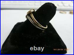 Retired James Avery Lovers Knot 14k Yellow Gold And Sterling Silver Ring Size 7