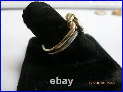 Retired James Avery Lovers Knot 14k Yellow Gold And Sterling Silver Ring Size 7