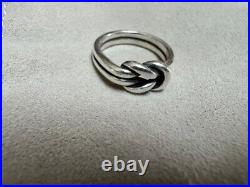 Retired James Avery Lovers Knot Sterling Silver 925 Ring Size 5