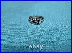 Retired James Avery Lovers Knot Sterling Silver 925 Ring Size 5