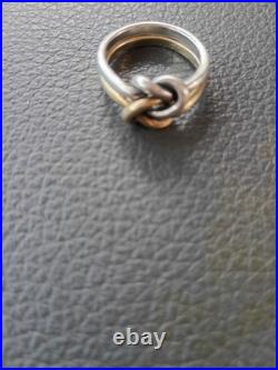 Retired James Avery Lovers Knot Sterling Silver 925 Ring Size 8.5