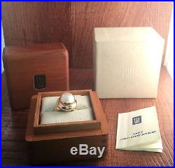 Retired James Avery Mabe Swirl Pearl Ring sz 8 14k Gold 585 Rare