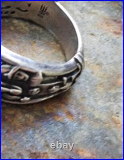 Retired James Avery Martin Luther INRI Garnet Stone Ring Size 8.5