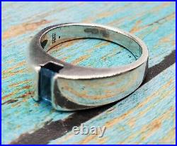 Retired James Avery Meridian Blue Topaz Silver 925 Ring Size 7