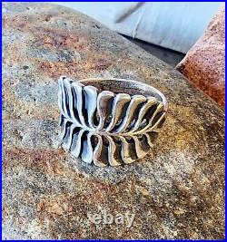 Retired James Avery Mimosa Leaf Band Ring Neat Piece Sterling Silver