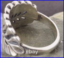 Retired James Avery Mimosa Leaf Ring Sterling Silver Sz 6.25