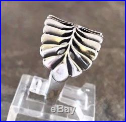 Retired James Avery Mimosa Leaf Ring Sz 9 Sterling Silver 925 Rare