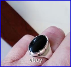 Retired James Avery Onyx Oval Sterling Silver Ring