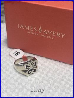 Retired James Avery Open Spring Butterfly Ring Silver 925