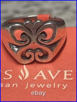 Retired James Avery Open Spring Butterfly Ring Silver 925