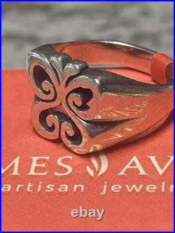 Retired James Avery Open Spring Butterfly Ring Silver 925
